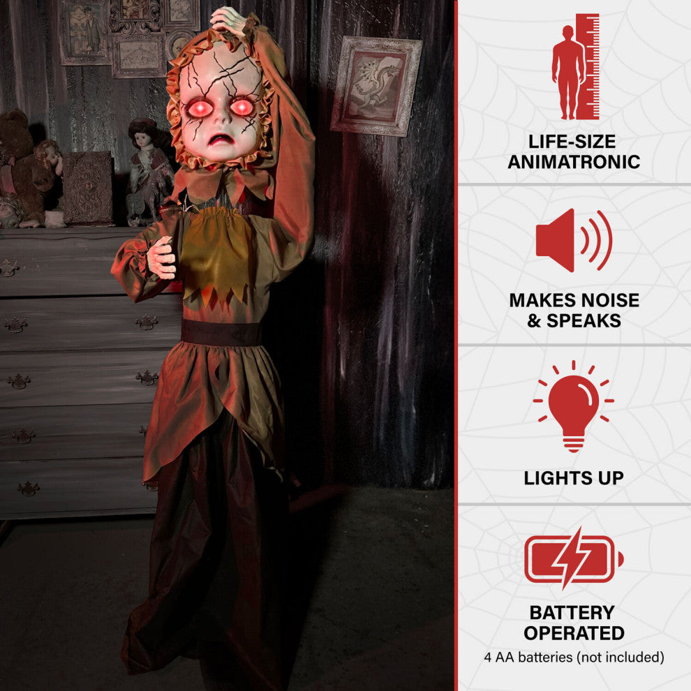 Lifesize Animatronic Demon Girl, Lights and Sound