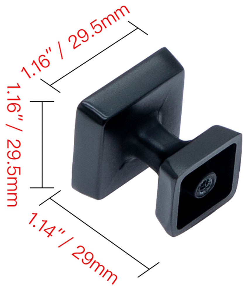 Utopia Alley Zinc Cabinet Pull/Knob, Matt Black, Knob, 1 Pack