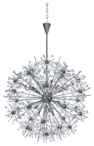 Maxim 39746 Starfire 32"W 18 Light Chandelier - Polished Chrome