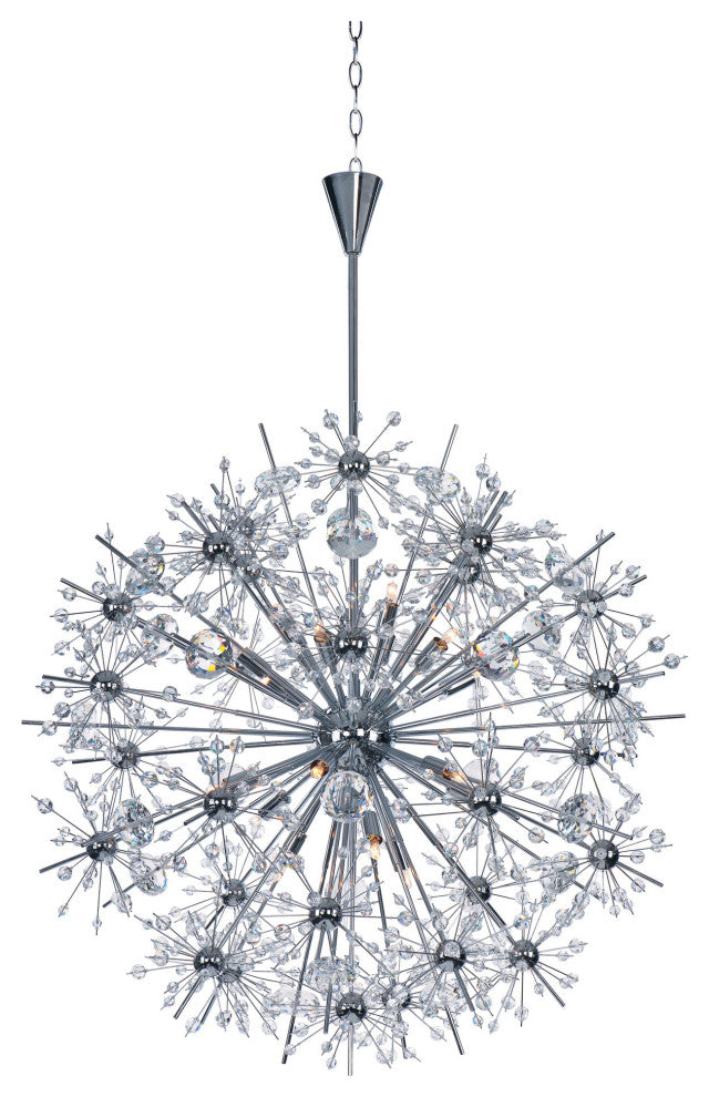 Maxim 39746 Starfire 32"W 18 Light Chandelier - Polished Chrome