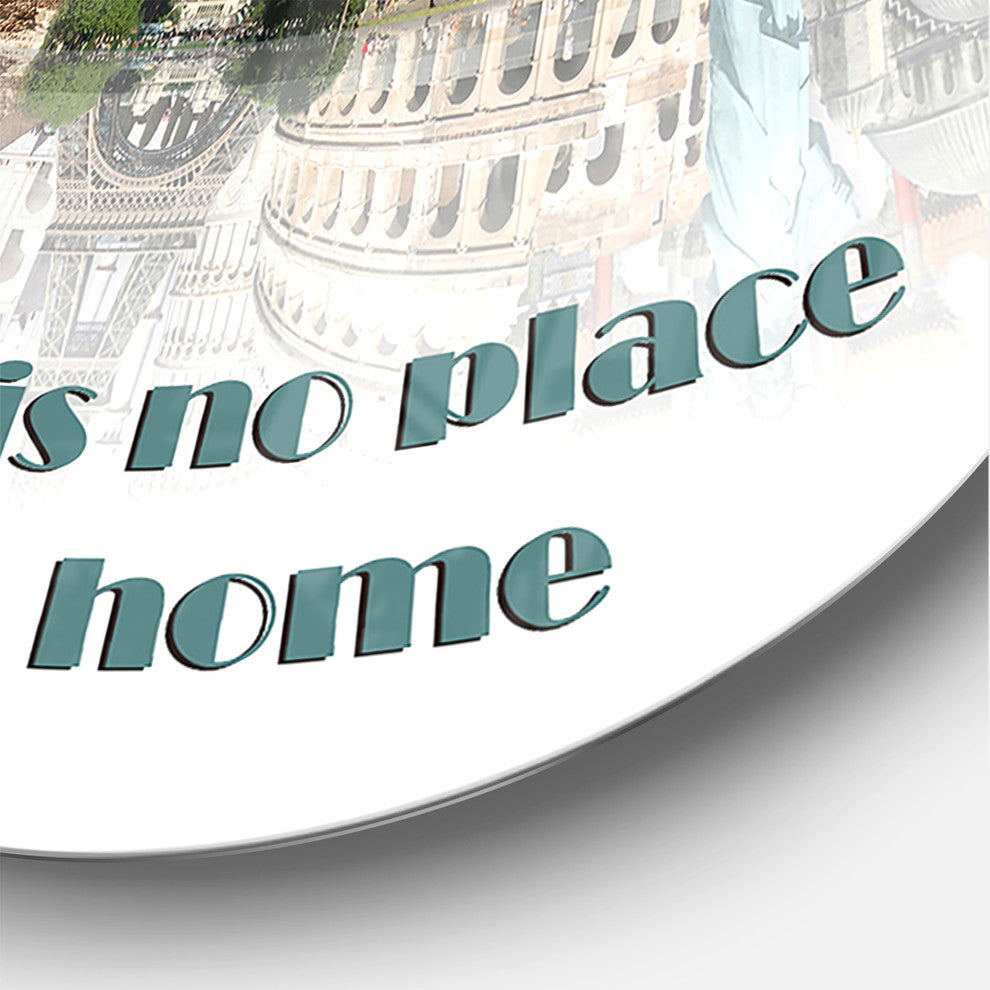 There Is No Place Like Home World Tour Oversized Quote Clock, 23"x23"
