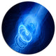 New Plasma Weapon In Space, Abstract Round Wall Art, 11"