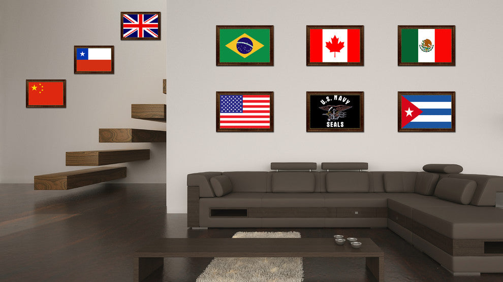 US Navy Seals Military Flag Canvas Print, 15"x21"