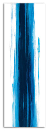 Blue Wash Abstract 12x36 Canvas Wall Art