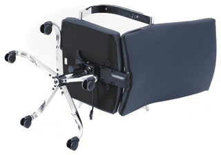 LeisureMod Sonora High-Back Adjustable Leather Conference Chair, Navy Blue