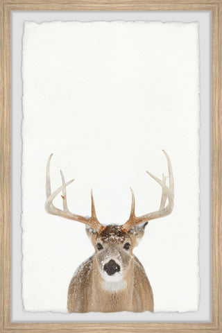 "Winter Deer" Framed Painting Print, 8x12