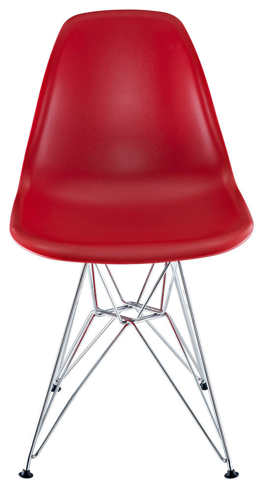 Modern Contemporary Kitchen Dining Side Chair Red