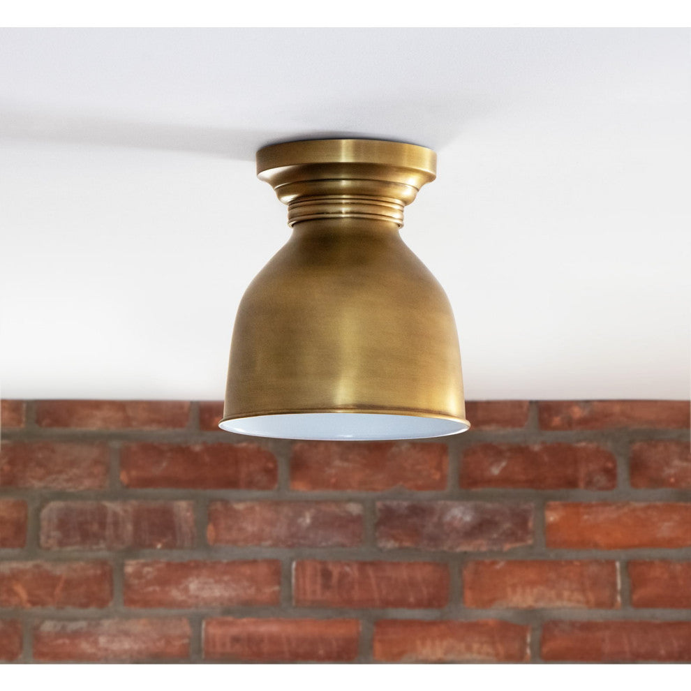Pantry Flush Mount, Natural Brass