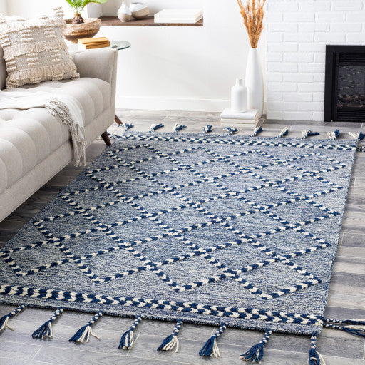 Surya Zanafi Tassels ZTS-2301 8'x10' Rug, Navy/Cream