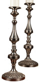 Fluted Candleholder, Antique Silver