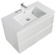 ALma-Angela Cement Grey Wall Mount Vanity With Sink, White, 36"