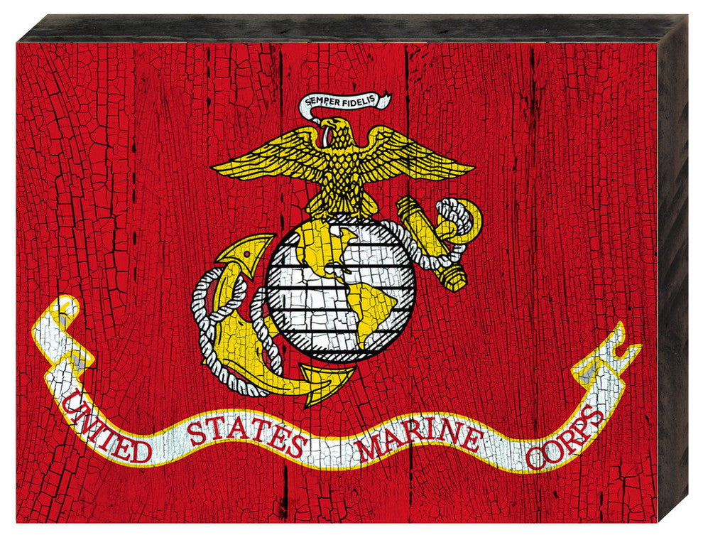 Usa Marine Wooden Block