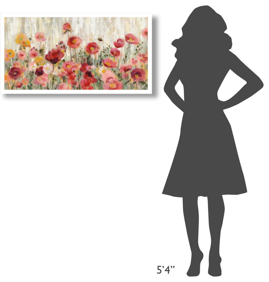 "Sprinkled Flowers Crop" Digital Paper Print by Silvia Vassileva, 38"x20"