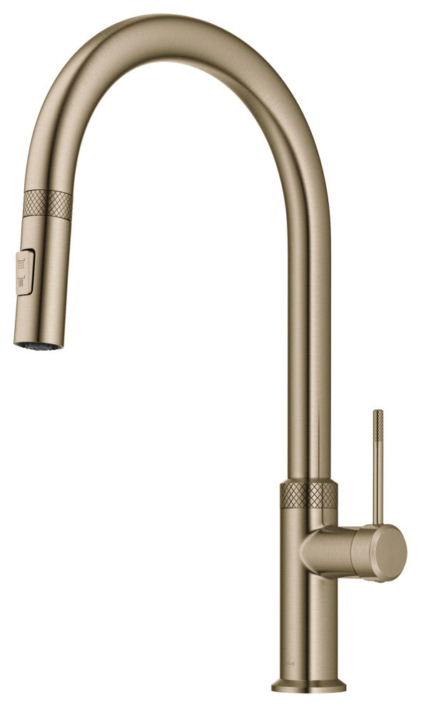 Oletto Pull-Down 1-Hole Kitchen Faucet, Brushed Gold, Model Kpf-2654bg