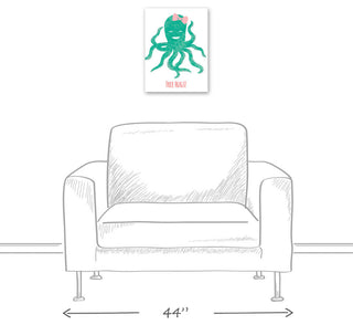 Free Hugs Octopus 12x16 Canvas Wall Art