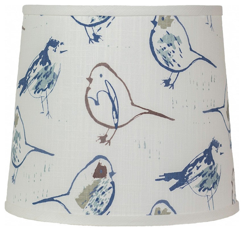 Brown Candlestick Modern Birds Shade Table Lamp