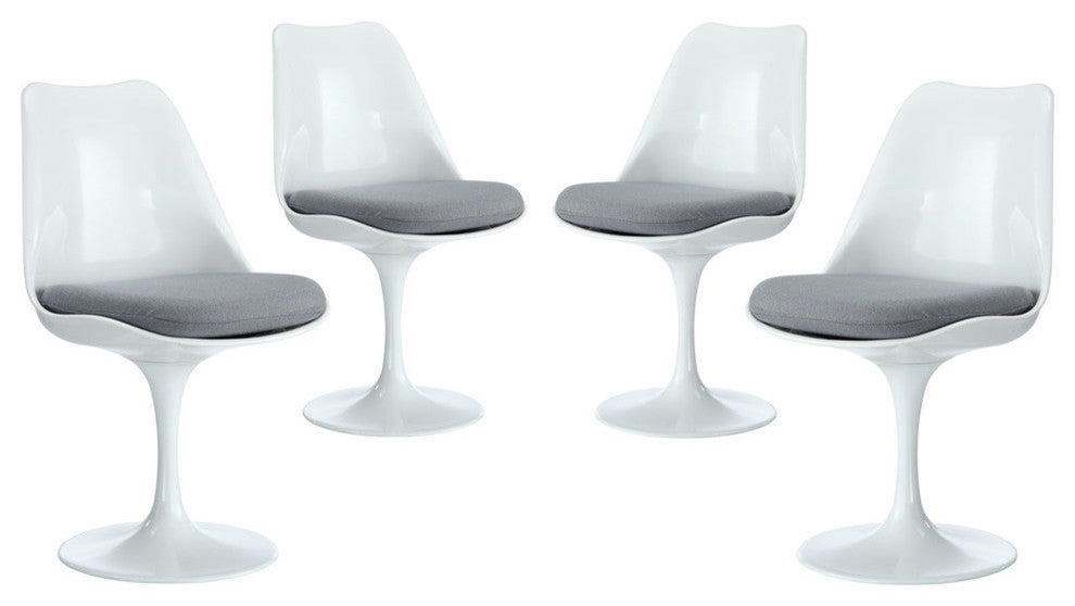 Modern Contemporary Kitchen Dining Side Chair Set of 4 Gray
