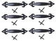 Black Wrought Iron Cabinet Handle 5" L  Ornate Handle Rust Resistant Pack of 6
