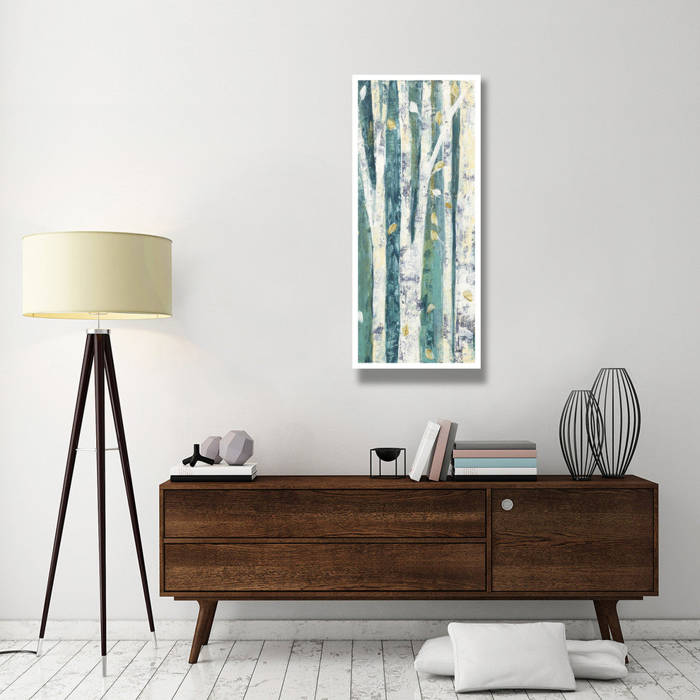 "Birches in Spring Panel III" Digital Paper Print by Julia Purinton, 22"x52"