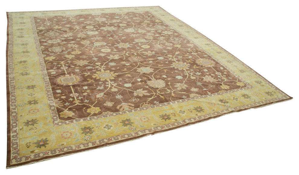 Rug N Carpet - Hand-Knotted Oriental 10' 9" x 13' 7" Large Oushak Area Rug