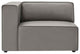 Mingle Vegan Leather 3-Piece Sectional Sofa, Gray