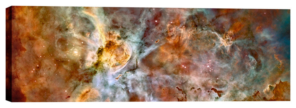 Epic Graffiti "Carina Nebula" Hubble Space Telescope Giclee Canvas Art, 12"x36"