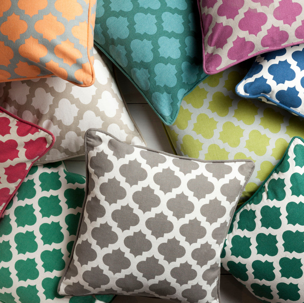 Surya Morrocan Printed Lattice MPL-002 18" x 18" Pillow Cover