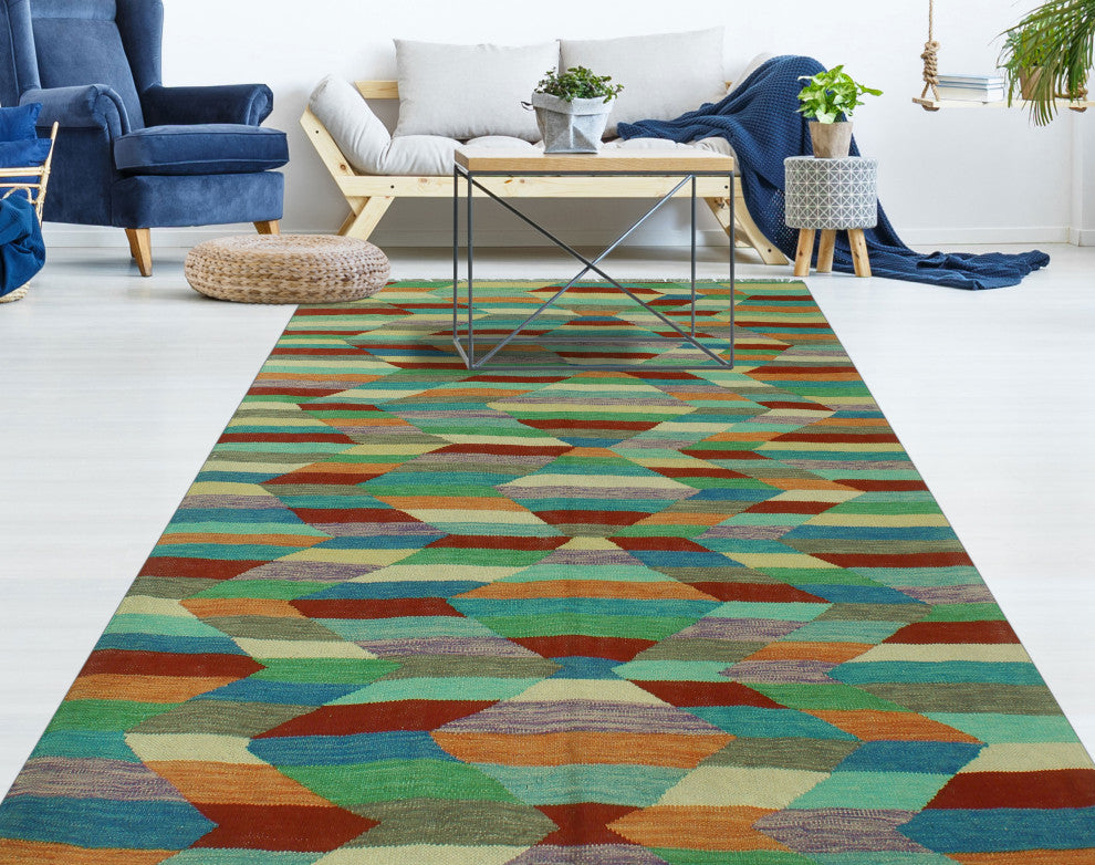 Winchester Kilim Lilliana Red/Gray Rug, 5'0x6'6