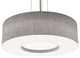 Montclair 24" LED Pendant, Satin Nickel Finish, Gray Shade
