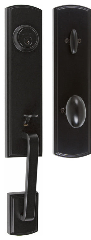 Briona Series Residential Single Cylinder Handle Set, Black, Left