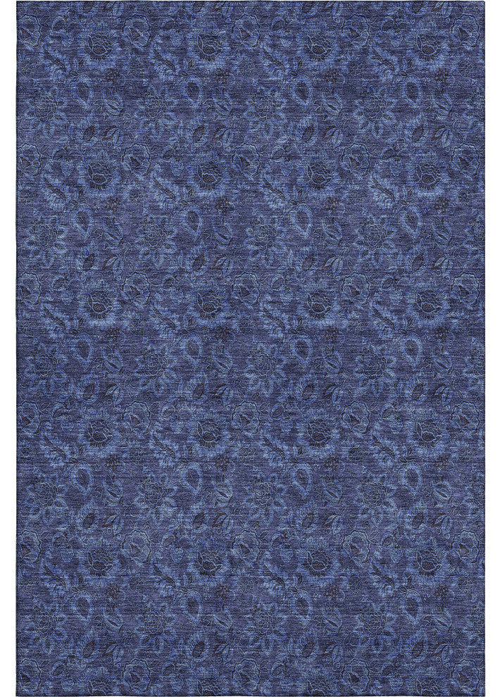 Premium Machine Washable Mayfield AMF661 Navy 8' x 10' Rug