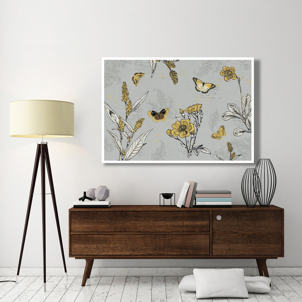 "Harvest Fields I Gray" Digital Paper Print by Katie Pertiet, 62"x42"