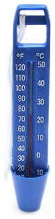 9.5" White and Blue Large Pocket Swimming Pool and Spa Thermometer With Cord
