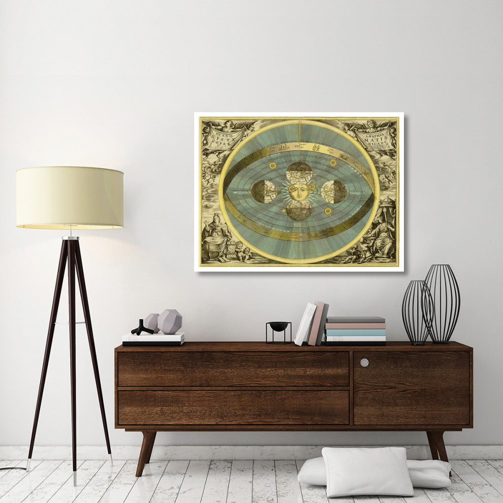 "Maps of the Heavens: Sceno Systematis Copernicani" Paper Art, 50"x38"