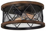 Vaxcel Lighting C0189 Bremerton 2 Light 13"W Flush Mount Drum - Oil Rubbed