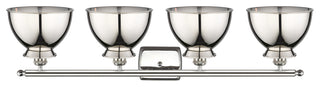Adirondack 4-Light 38" Bath Vanity Light, Polished Nickel Shade