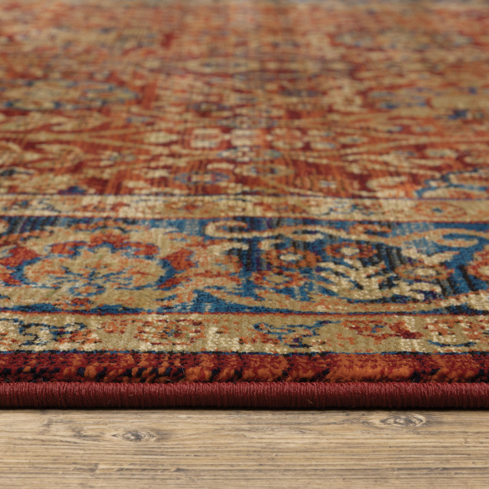 Oriental Weavers Ankara Indoor Rug Red/ Blue 2'3" X 7'6"