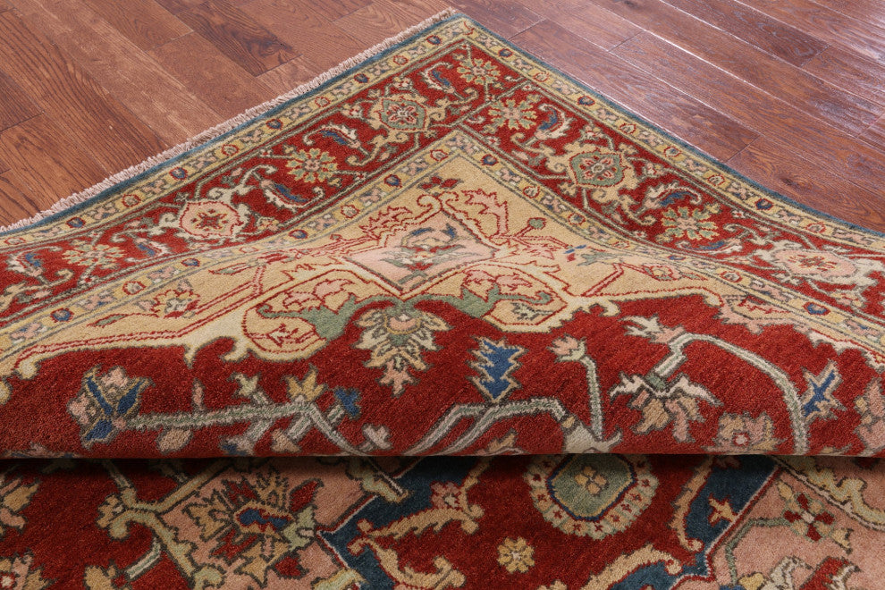 8' 1" X 10' 2" Heriz Serapi Handmade Wool Rug - Q15993