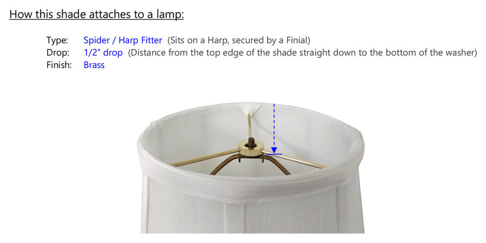 Kenzi Round Faux Silk Lampshade