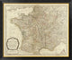 "A new map of the Kingdom of France, 1790"  by Thomas Kitchin, 40x36"