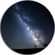 Summer Night With Stars In Crimea, Landscape Round Metal Wall Art, 11"