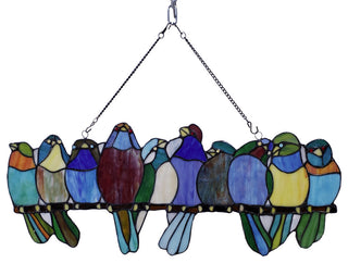 Gefile 25 in.  Indoor Multi-Color Finish Window Art with Chain