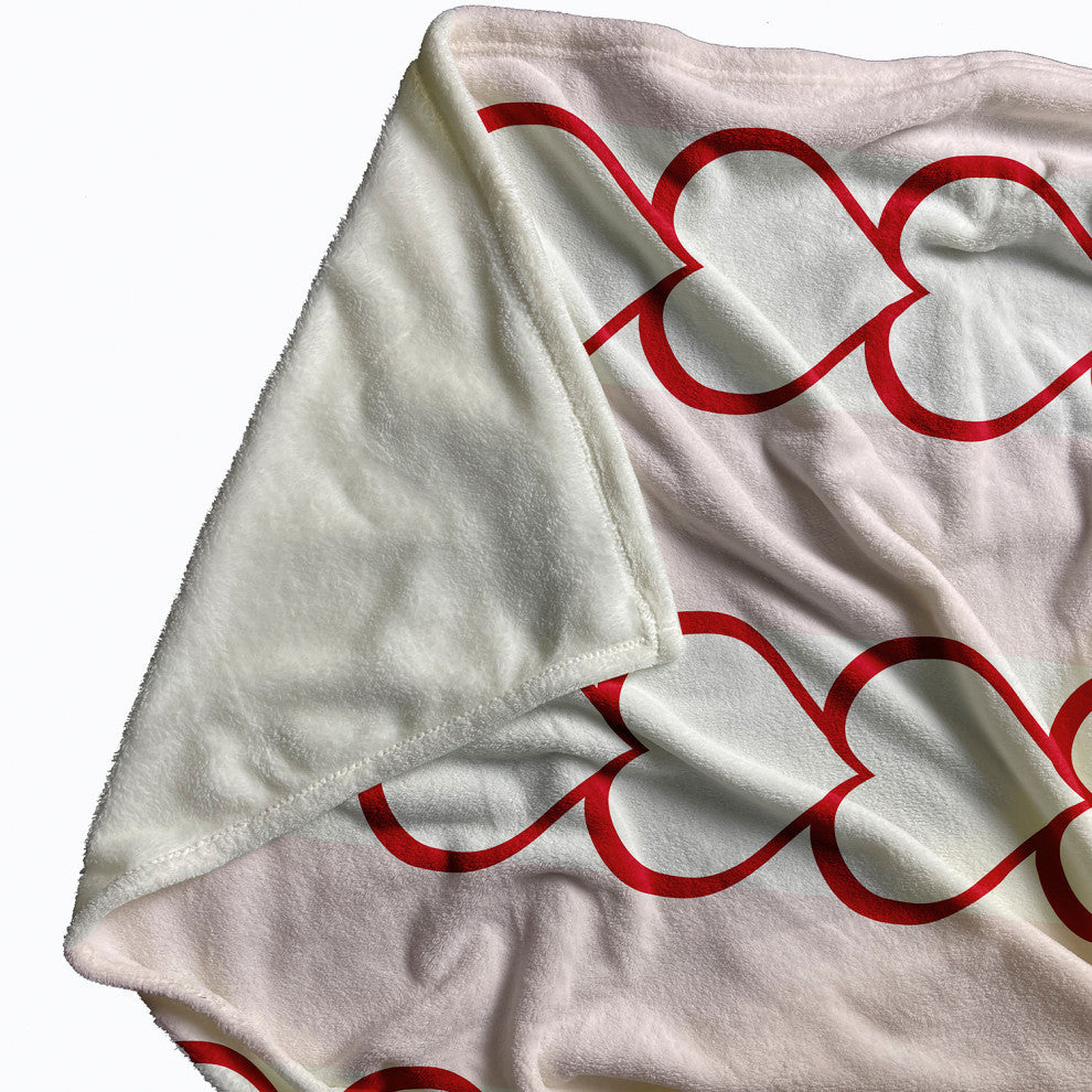 60 x 80 in Be Mine Valentine's Throw Blanket, Red
