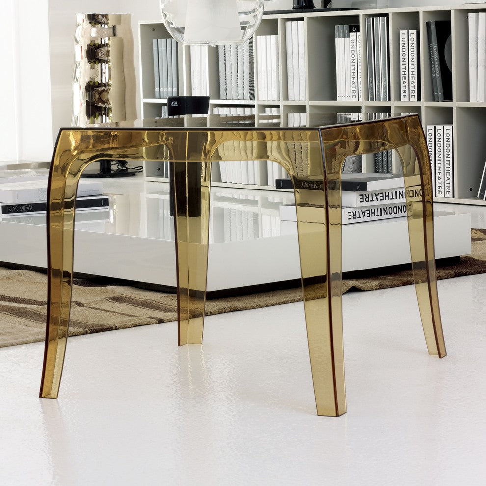 Compamia Queen Side Table, Transparent Amber