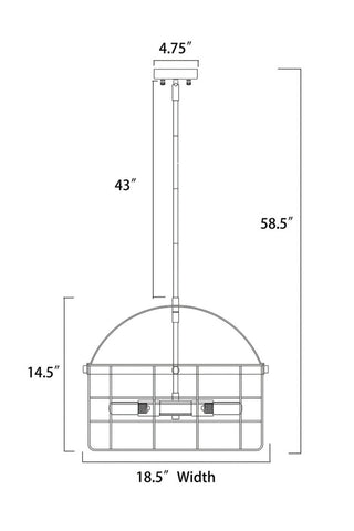 4-Light Antique White Wood Lantern Chandelier