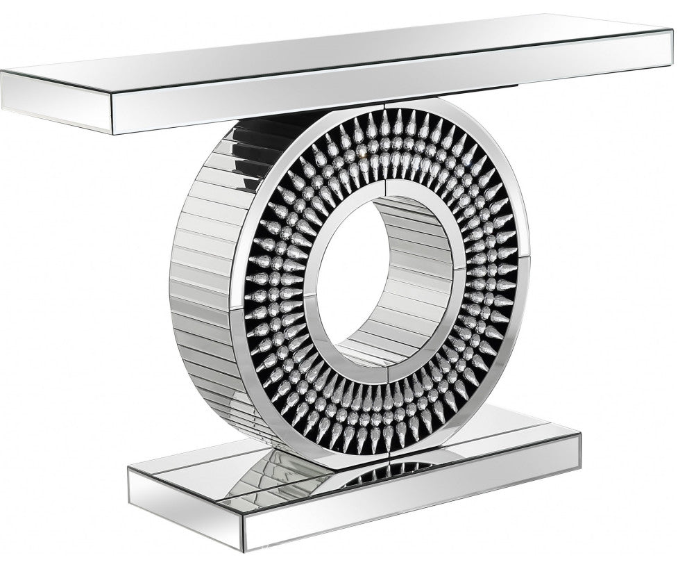Silver Sundial Console Table