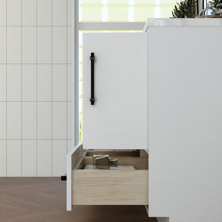 Victoria 60" Solid Wood Bath Vanity, Double Sink, Glossy White