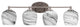 Capri 4-Light Bath Bar, Brushed Nickel/Onyx Swirl