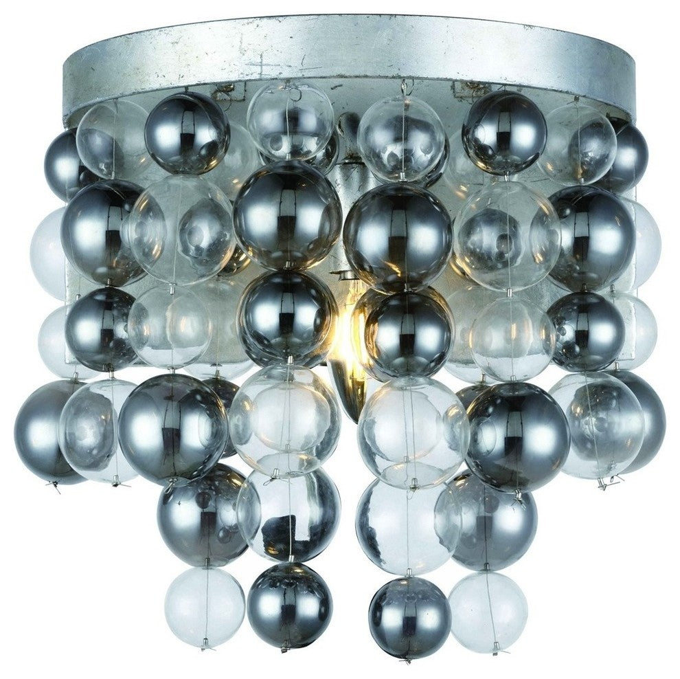 Isabel 1-Light Wall Sconce, Antique Silver Leaf