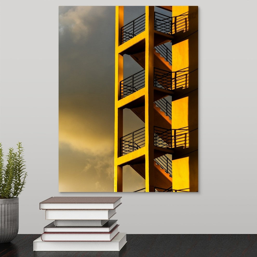"Lauderdale Sunset Staircase" Wrapped Canvas Art Print, 12"x16"x1.5"